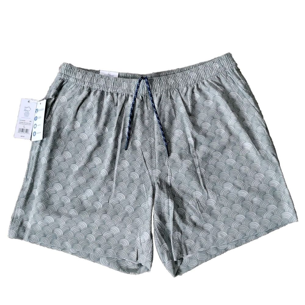 Southern Tide Swim Trunks Grey Rip Channel Monterrey Short Men's Large